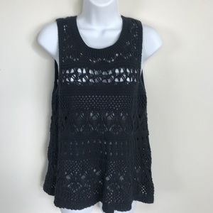 NWT Banjara Layering Sweater Tank Dark Gray